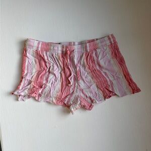 Aeropostale Pink and White Striped Sleep Shorts